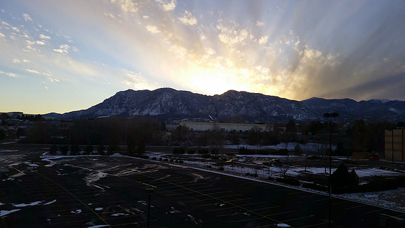 Day 1 - SunSet over Rockies - Colorado Springs - From Hotel