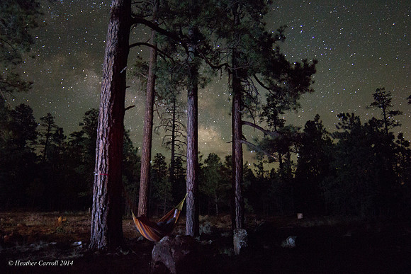 Hammock under the Milky Way