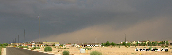 Dust Storm over neighborhood